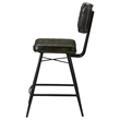 Pemberly Row Leather Upholstered Counter Height Stools Espresso