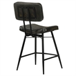 Pemberly Row Leather Upholstered Counter Height Stools Espresso