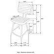 Pemberly Row Leather Upholstered Counter Height Stools Espresso