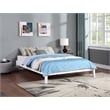 Pemberly Row Contemporary Wood Platform Eastern King Bed in White