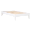 Pemberly Row Contemporary Wood Platform Twin Bed in in White