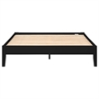 Pemberly Row Contemporary Wood Platform Eastern King Bed in Black