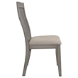 Pemberly Row Contemporary Wood Slat Back Side Chairs Coastal Gray