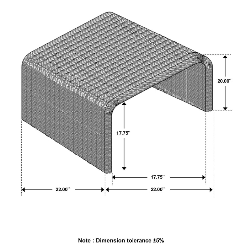 Pemberly Row Square Coastal Rattan End Table in Natural Finish