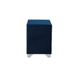 Pemberly Row 2-drawer Velvet Upholstered Nightstand Pacific Blue