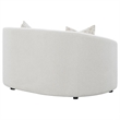 Pemberly Row Modern Fabric Upholstered Tight Back Loveseat Latte