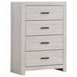 Pemberly Row 4-drawer Farmhouse Wood Chest in Coastal White Finish