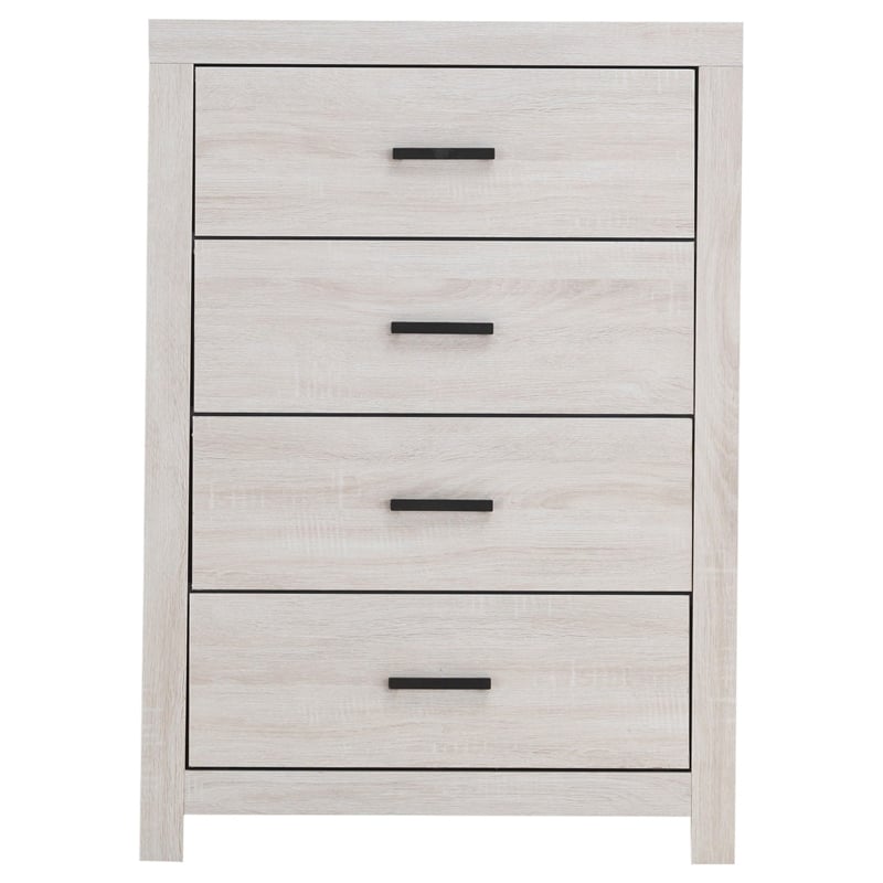 Pemberly Row 4-drawer Farmhouse Wood Chest in Coastal White Finish