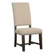 Pemberly Row Transitional Wood Upholstered Side Chairs Beige
