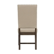 Pemberly Row Transitional Wood Upholstered Side Chairs Beige