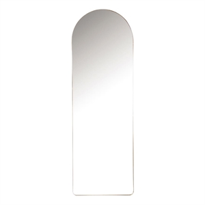 Pemberly Row Modern Glass Arch-shaped Wall Mirror in Rose Gold