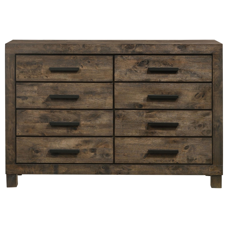 Pemberly Row 8-drawer Farmhouse Wood Dresser Rustic Golden Brown