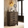 Pemberly Row 5-drawer Farmhouse Wood Chest Rustic Golden Brown