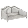 Pemberly Row Upholstered Twin Daybed in Silver Oak and Ivory