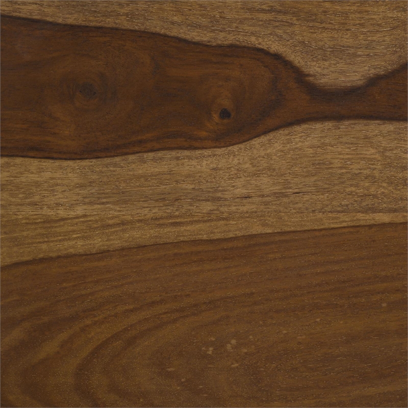 Pemberly Row Rectangular Farmhouse Solid Wood End Table in Brown