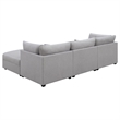 Pemberly Row 4-Piece Upholstered Fabric Modular Sectional in Gray