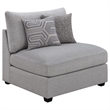 Pemberly Row 4-Piece Upholstered Fabric Modular Sectional in Gray