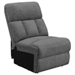 Pemberly Row Upholstered Modern Motion Sofa in Charcoal Finish