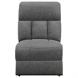 Pemberly Row Upholstered Modern Motion Sofa in Charcoal Finish