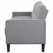 Pemberly Row Upholstered Fabric Sofa with Track Arms in Gray