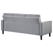 Pemberly Row Upholstered Fabric Sofa with Track Arms in Gray