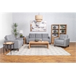 Pemberly Row Upholstered Fabric Sofa with Track Arms in Gray