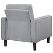 Pemberly Row Upholstered Fabric Chair with Track Arms in Gray