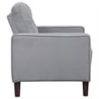 Pemberly Row Upholstered Fabric Chair with Track Arms in Gray
