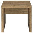 Pemberly Row Square Farmhouse Engineered Wood End Table in Brown