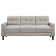 Pemberly Row Upholstered Fabric Sofa with Track Arms in Beige
