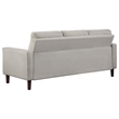 Pemberly Row Upholstered Fabric Sofa with Track Arms in Beige