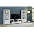 Pemberly Row 3-Piece Modern Wood Entertainment Center in White