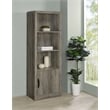 Pemberly Row 3-Shelf Farmhouse Wood Media Tower in Gray Driftwood
