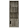 Pemberly Row 3-Shelf Farmhouse Wood Media Tower in Gray Driftwood