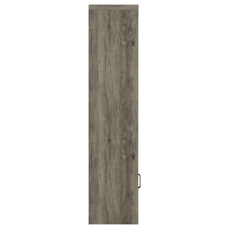 Pemberly Row 3-Shelf Farmhouse Wood Media Tower in Gray Driftwood
