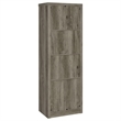 Pemberly Row 3-Shelf Farmhouse Wood Media Tower in Gray Driftwood