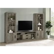 Pemberly Row 3-Shelf Farmhouse Wood Media Tower in Gray Driftwood