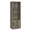 Pemberly Row 3-Shelf Farmhouse Wood Media Tower in Gray Driftwood