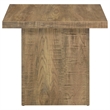 Pemberly Row Square Farmhouse Engineered Wood End Table in Brown
