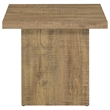 Pemberly Row Square Farmhouse Engineered Wood End Table in Brown