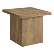 Pemberly Row Square Farmhouse Engineered Wood End Table in Brown