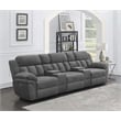 Pemberly Row 5-Piece Upholstered Theater Seating in Charcoal