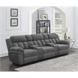 Pemberly Row 5-Piece Upholstered Theater Seating in Charcoal