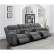 Pemberly Row 5-Piece Upholstered Theater Seating in Charcoal