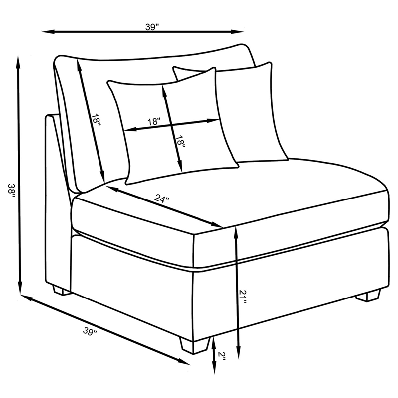 Pemberly Row 5-piece Fabric Upholstered Modular Sectional Gray