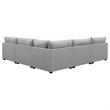 Pemberly Row 5-piece Fabric Upholstered Modular Sectional Gray