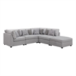 Pemberly Row 5-piece Fabric Upholstered Modular Sectional Gray