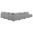 Pemberly Row 6-piece Fabric Upholstered Modular Sectional Gray