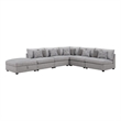 Pemberly Row 6-piece Fabric Upholstered Modular Sectional Gray
