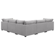 Pemberly Row 6-piece Fabric Upholstered Modular Sectional Gray